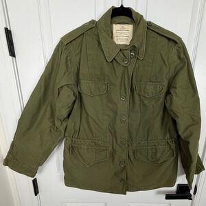 Alpha Industries Vintage 70s Womens Military Field Jacket Olive Green 16R OG-107